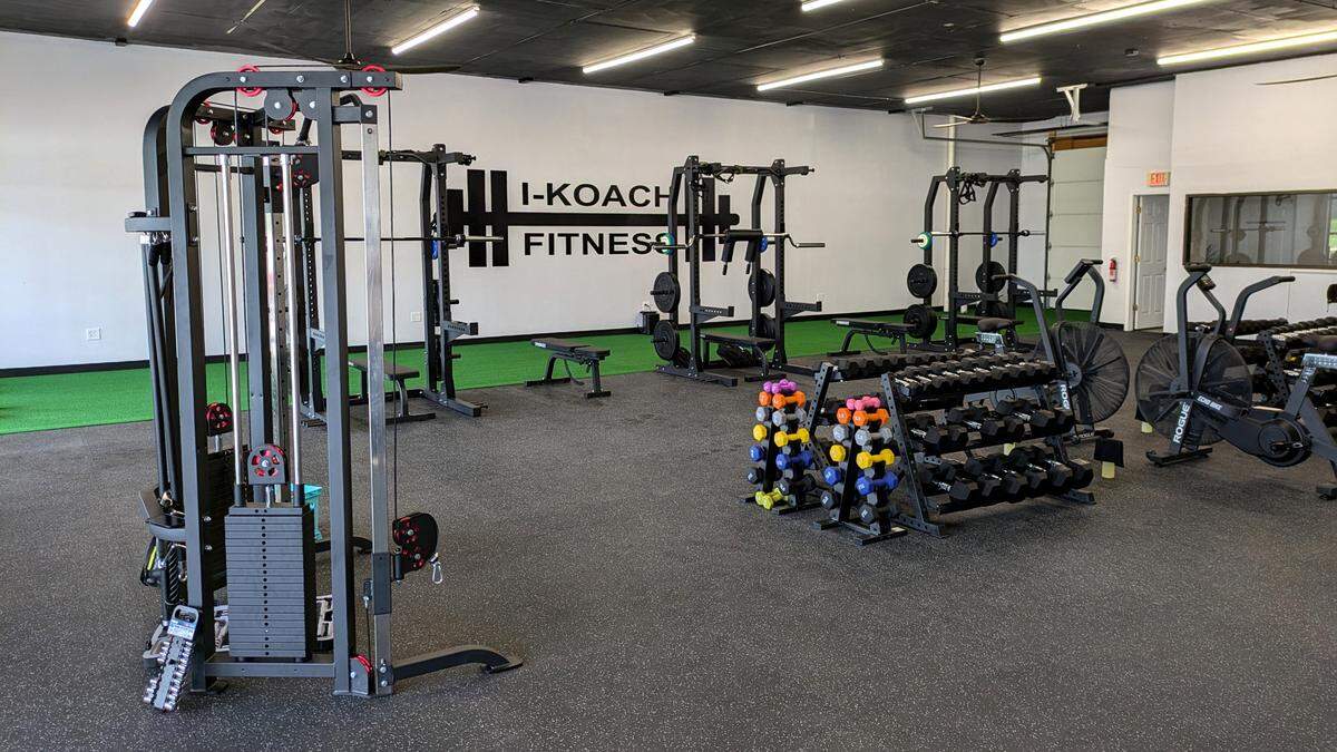 A view of the equipment at I-Koach Fitness in Swansea