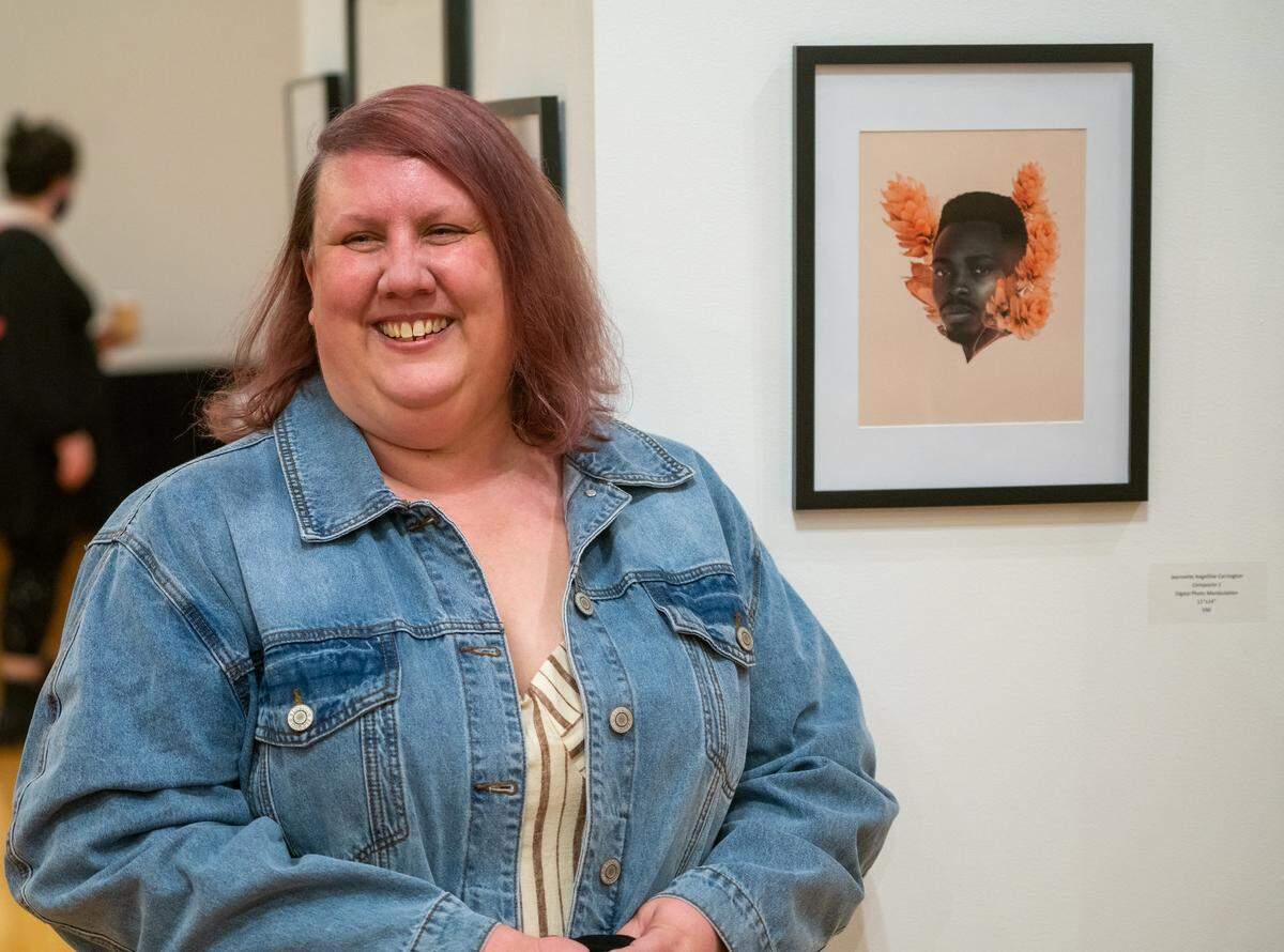 Jeannette Angeline Carrington took home the top prize in the 2022 Lewis and Clark Community College annual Student Art Exhibition with her work, “Composite 1.” This year’s show runs March 31-April 30.