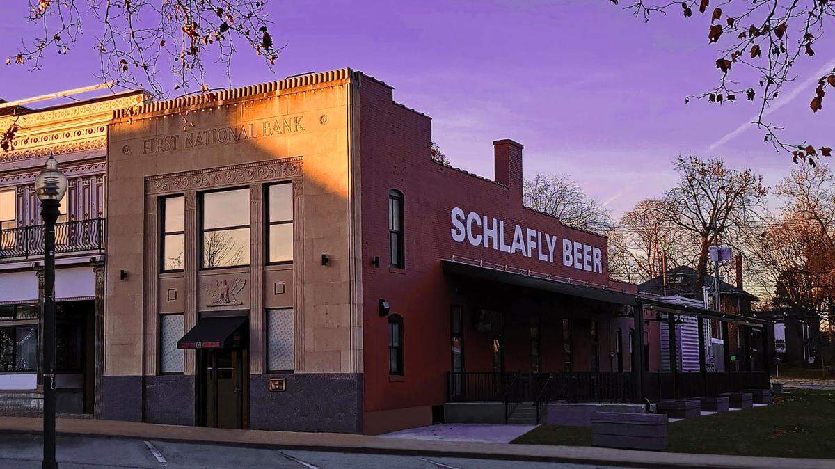 Schlafly Highland Square resides in a 71-year-old building that was once the Highland Chamber of Commerce.