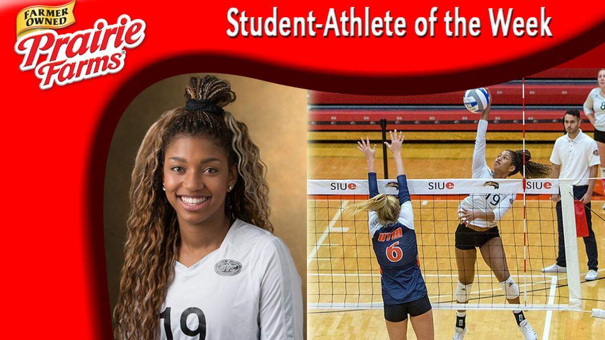 Gabby Wimes, a member of the SIUE women’s volleyball team, was named the SIUE student-athlete of the week.