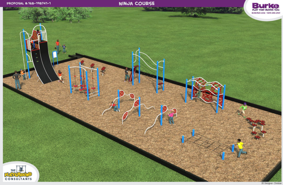 A rendering of new playground equipment planned for Jefferson Elementary School in Belleville.