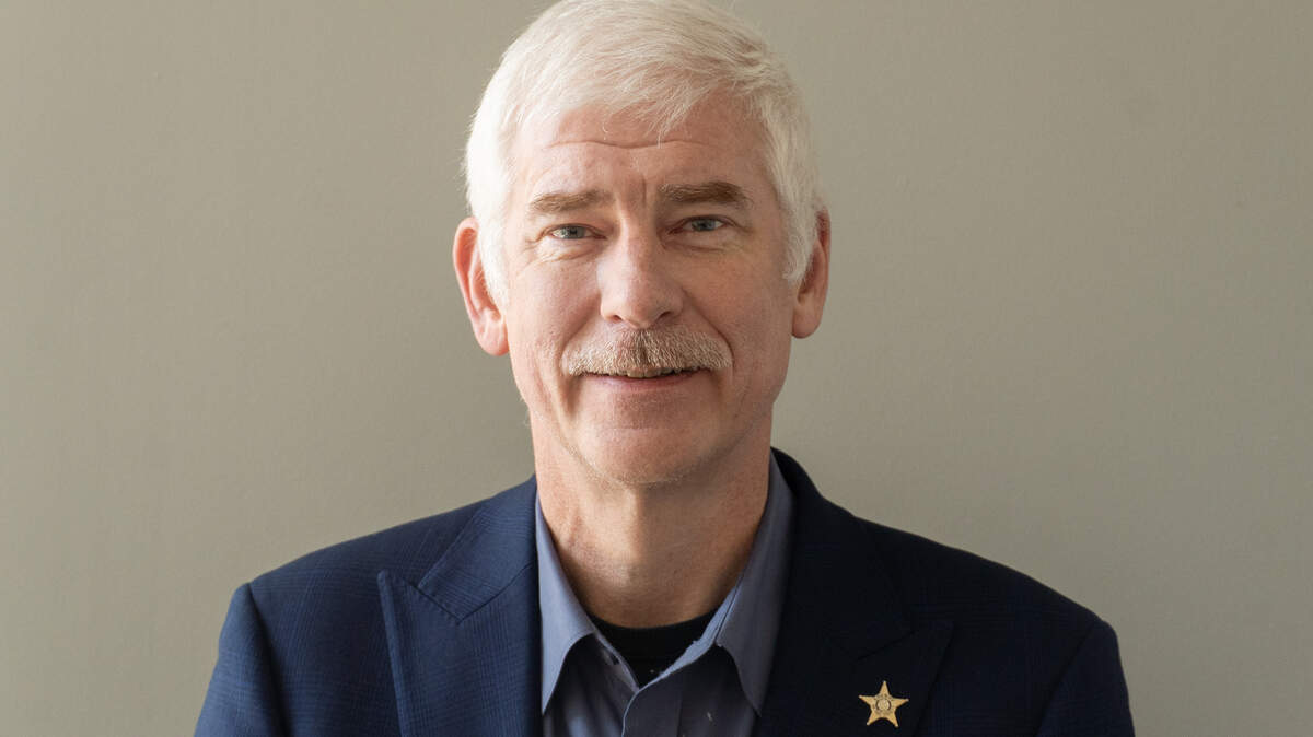 James Mendrick, DuPage County’s sheriff pictured on Thursday, Feb. 12, 2026, is hoping to win the Republican nomination for the Illinois governor’s race. If he does, he would go up against incumbent Democratic Illinois Gov. JB Pritzker.