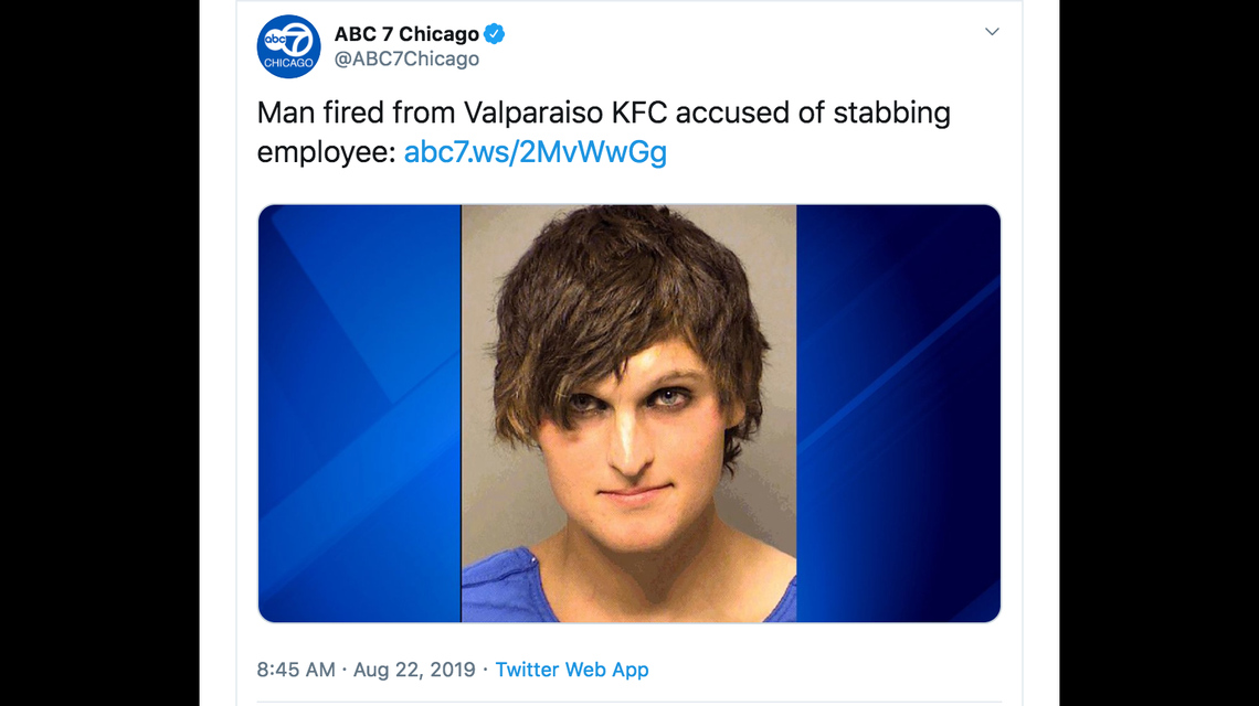 Police say an Indiana man ‘aggressively approached’ his former manager with a knife after being fired.