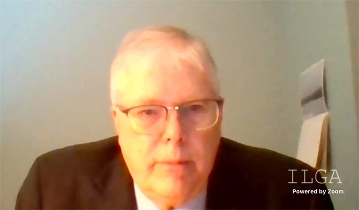 Illinois State Appellate Defender James Chadd testifies virtually before a state Senate judiciary appropriations subcommittee Tuesday. He said a backlog of cases before his office that topped 3,700 at the height of a two-year state budget impasse has been “solved” due to full funding and staffing at the agency for the previous four years.