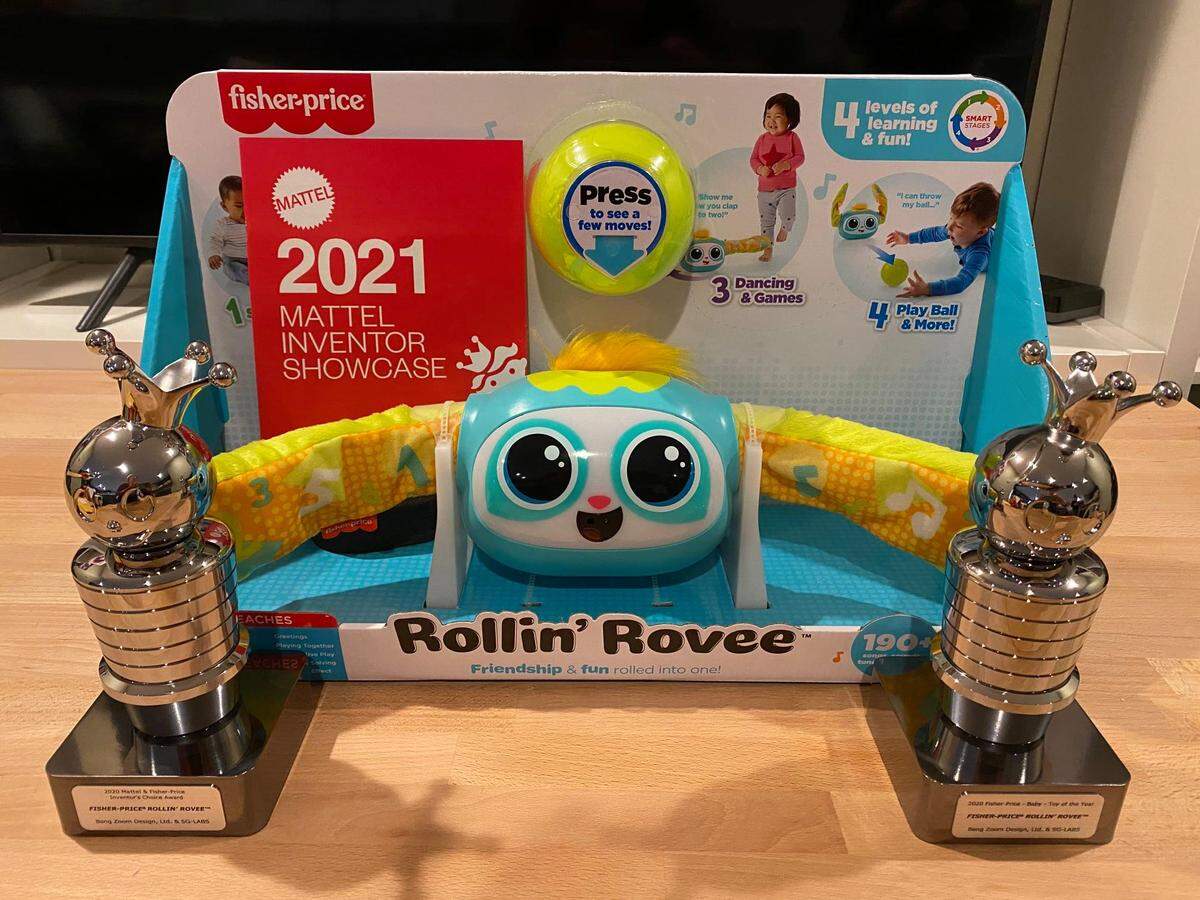 SG-Labs, with partner Bang Zoom Design, won the 2020 Fisher-Price Baby Toy of the Year as well as the Mattel and Fisher-Price 2020 Inventor’s Choice Award for their Rollin’ Rovee. Electrical engineer Michael Gramelspacher and his business partner, Rory Sledge, set up shop earlier this year in a rehabbed commercial building at South Cherry and West Fifth streets as the home base for SG Labs, a product design, development, and consulting company with a specific focus on inventing and prototyping toys for license to toy manufacturers.