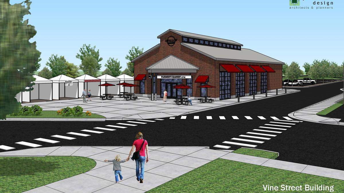 An artist's rendering of the proposed pavilion in downtown O'Fallon.