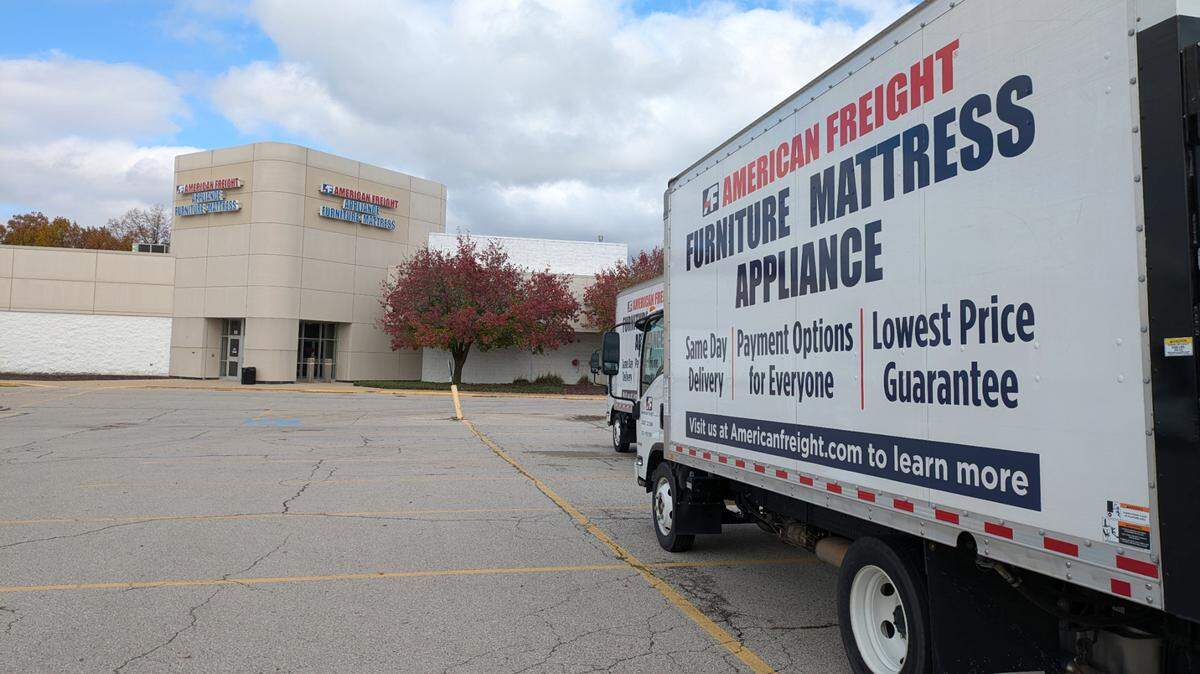 American Freight in Fairview Heights is liquidating its inventory in preparation of its permanent closure.