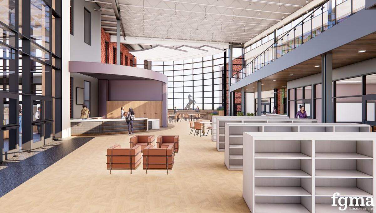 A rendering of a planned addition at Mascoutah High School.