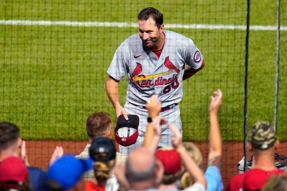 St. Louis Cardinals starting pitcher Adam Wainwright tips his cap to fans after getting the final out of a complete game, two-hit, shut-out of the Pittsburgh Pirates last season. In what could be his final season, will Wainwright get another shot at pitching in the playoffs?