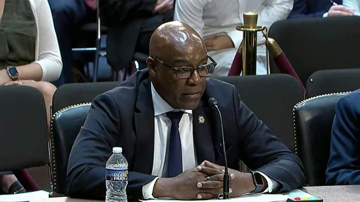 Attorney General Kwame Raoul testifies at a Democratic congressional forum Monday, June 23, about litigation that he and other Democratic state attorneys general have filed challenging actions of the Trump administration.