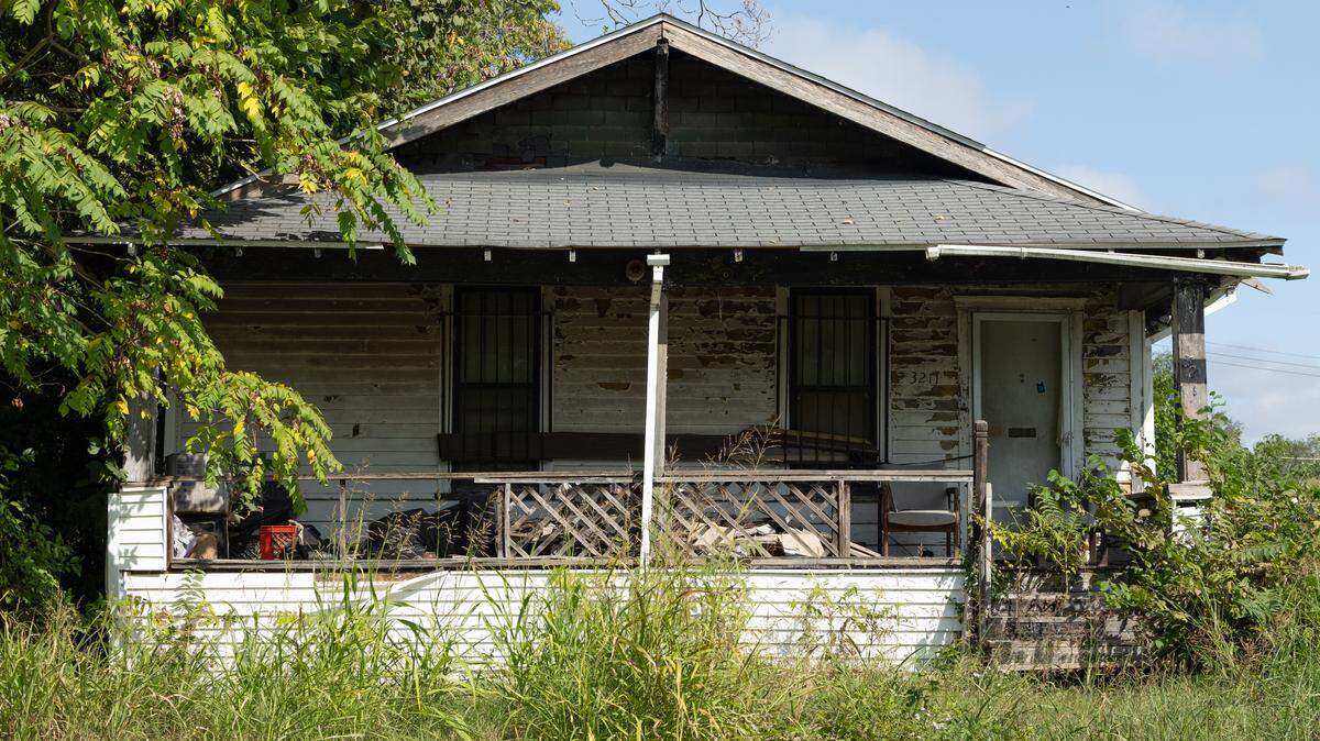 St. Clair County is demolishing derelict properties like this one at 3211 Geitz Ave. in East St. Louis, which will cost $19,490.
