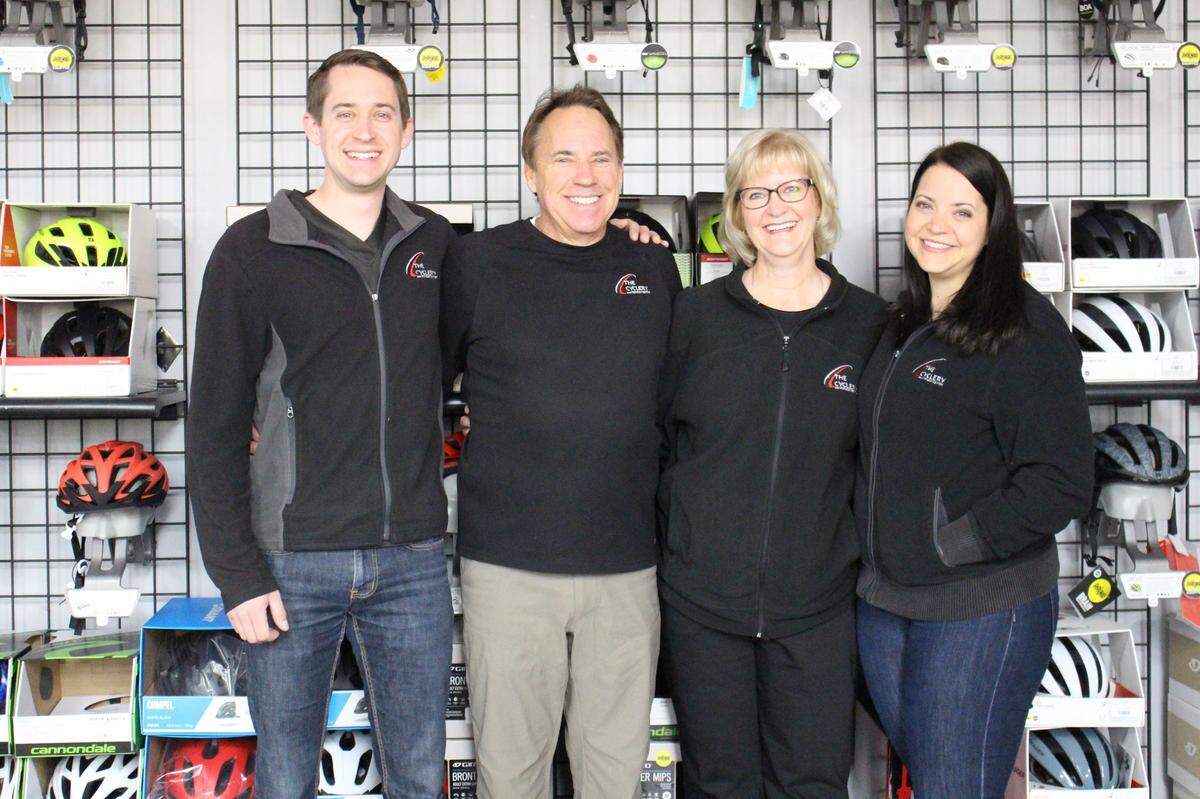 The Cyclery is a family affair for owners Steve and Katie Parks and their children, David and Christie. Steve started the business in 1979 as a college student.