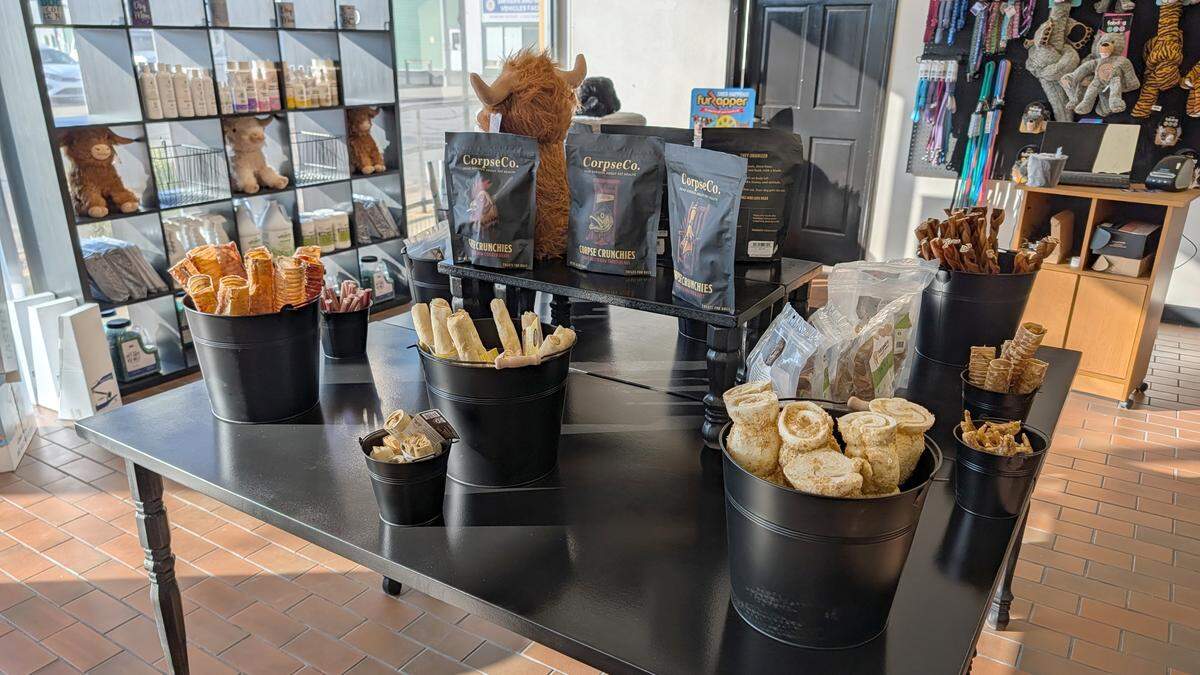 Treats and bully sticks available at The Barkery
