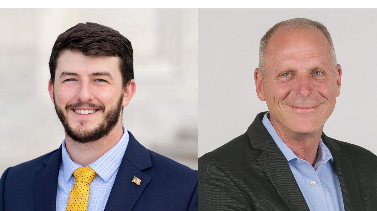 Joshua Loyd (left) and Jeff Wilson are running in the 13th congressional district Republican primary on March 17.