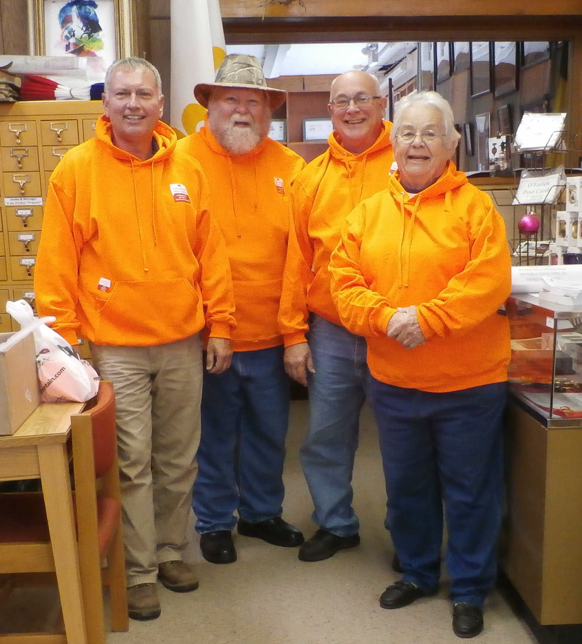 Pictured are the he original four Cemetery Detectives: Tim Ogle, Vern Malare, Tom Schwarztrauber and Babe Papproth. They traverse St. Clair, Madison, Monroe and Randolph counties, hunting for ancestral burial grounds and discovering local history on their excursions.