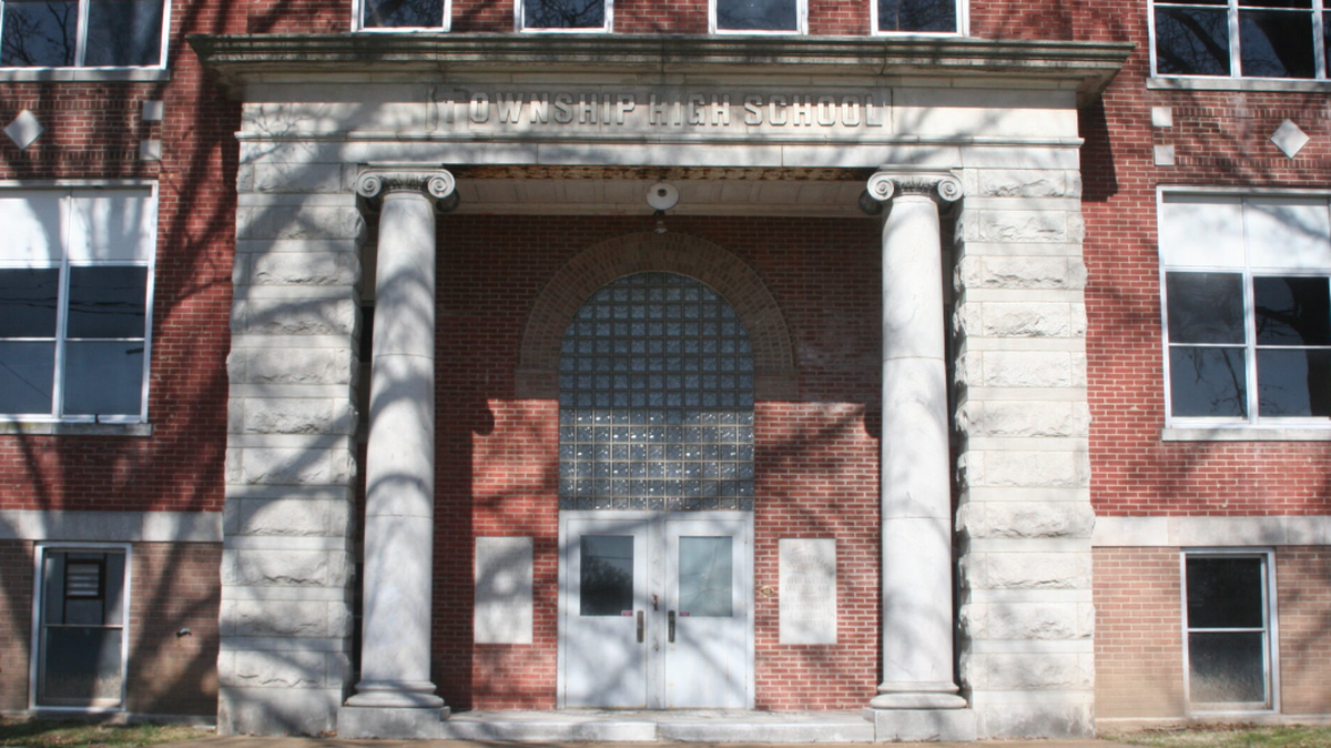 The old Collinsville Township High School in Madison County, seen in this undated photo, is one of Landmarks Illinois’ 2024 Most Endangered Historic Places in Illinois.