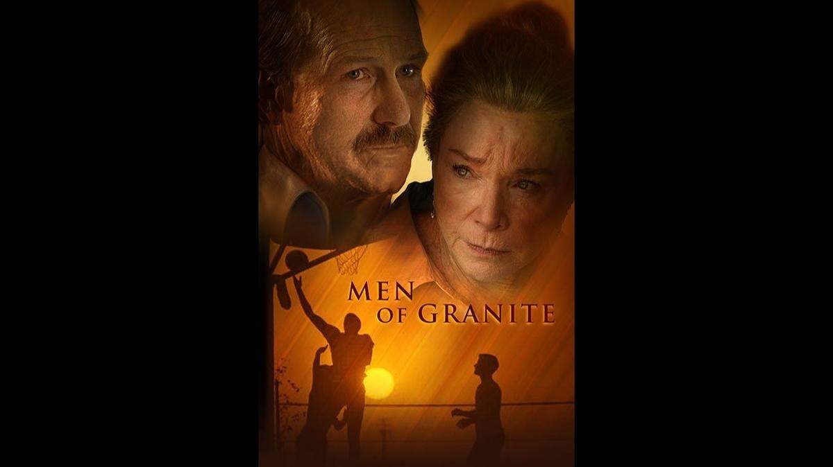 This poster with actors William Hurt and Shirley MacLaine was created in 2015 to help build excitement for the “Men of Granite” movie in 2015, but the production was halted before filming started.