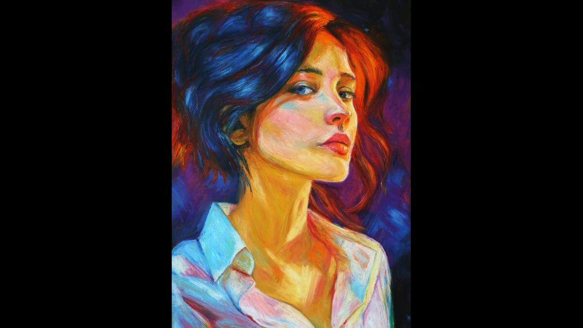 “Modern Mona Lisa,” by Terra Free of Centralia High School, earned Merit Award at the Art on the Square High School Competition.