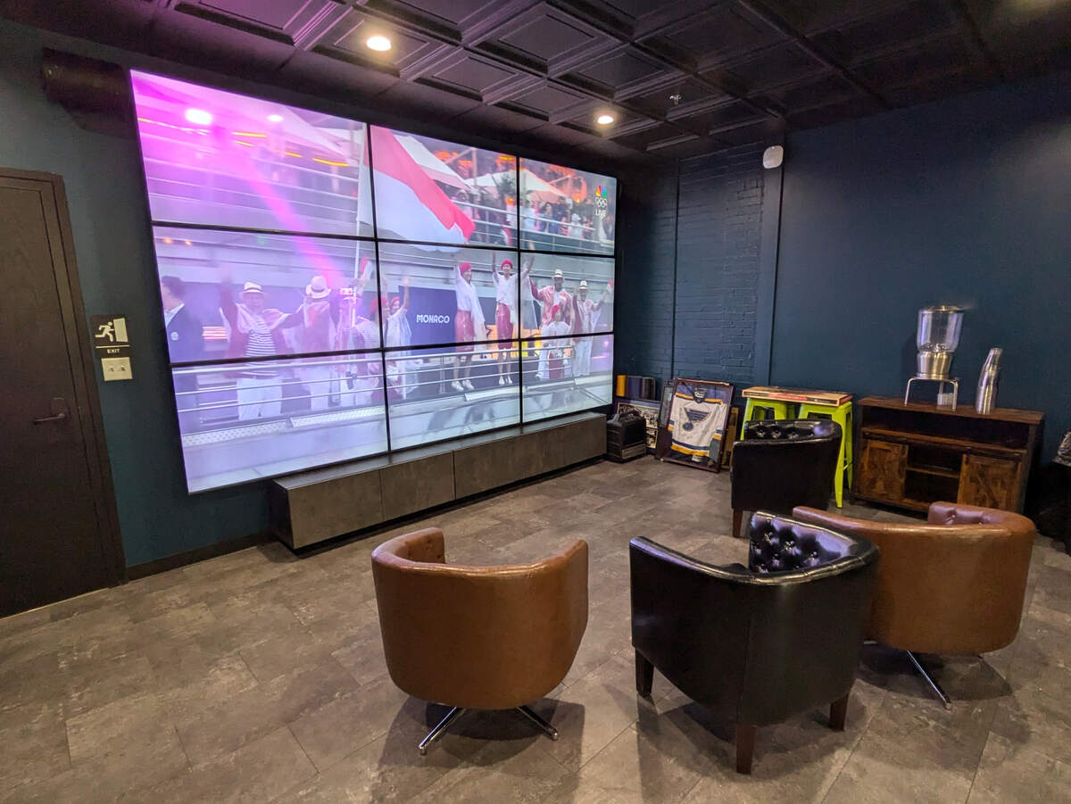 Watching games on the big screen is a feature at The Sports Page Lounge.