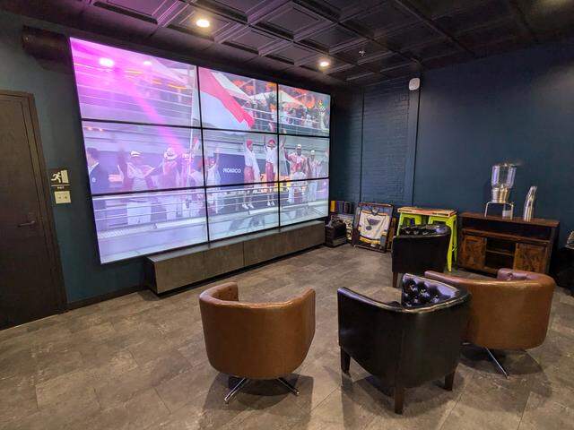 Watching games on the big screen is a feature at The Sports Page Lounge.