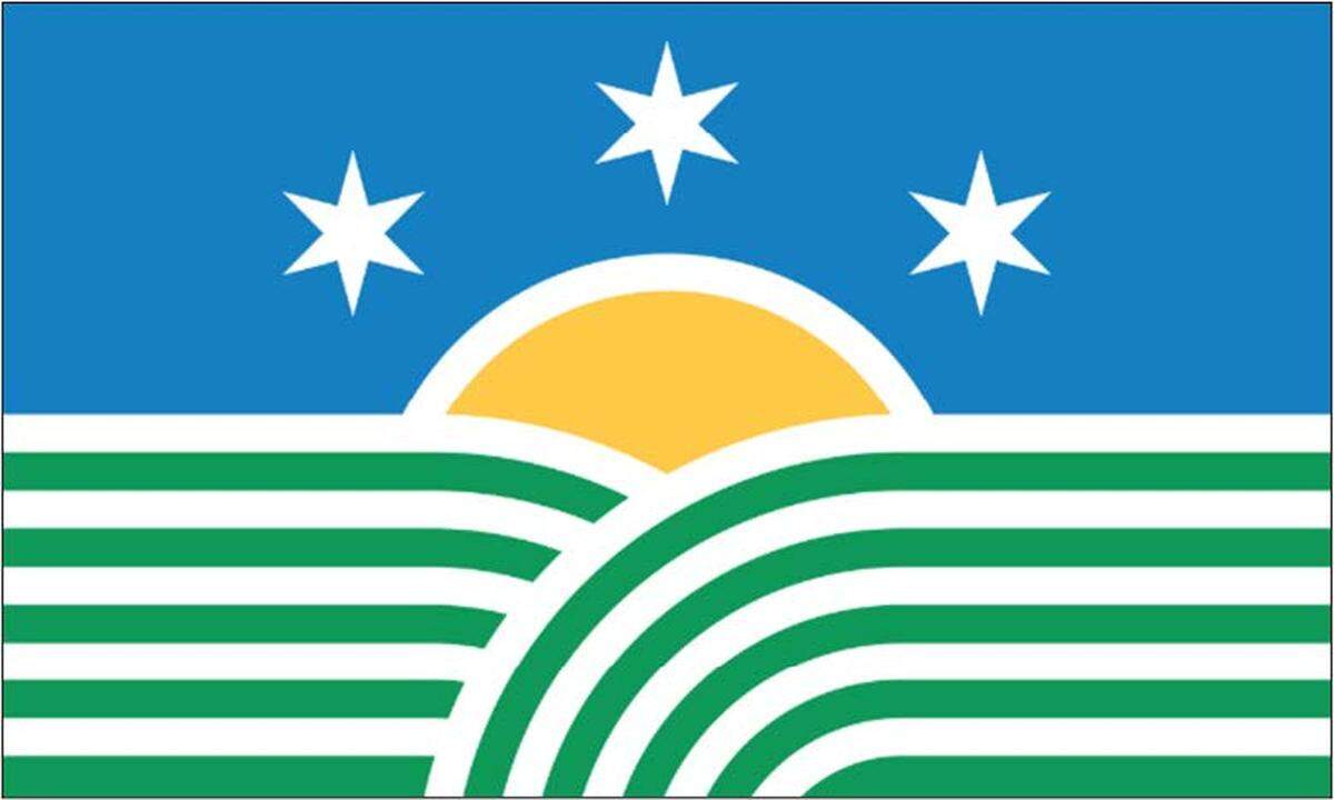 Relationship to Illinois: My connection to Illinois runs deep. My ancestors came from Ireland in the early 1900s and settled in Gridley, IL, where they farmed corn, soybeans, and raised livestock. My father grew up on that same farm, while my mother was raised in Champaign. They met at Illinois State University, where I also earned my Bachelor of Arts in graphic design. I’ve lived in Illinois my entire life, and its agricultural landscapes and small-town values make me proud to call Illinois home. Explain the meaning behind your flag: The 21 stripes represent Illinois as the 21st state and reflect its agricultural roots, resembling rows of crops and the open prairie. Three six-pointed stars represent the state’s three regions*northern, central, and southern*and their 18 points reference Illinois’ founding in 1818. A sun on the horizon, also featured on our current state flag, represents renewal. The colors*Blue for unity, Green for agriculture, and Yellow for a bright future*honor Illinois’ history and natural beauty.
