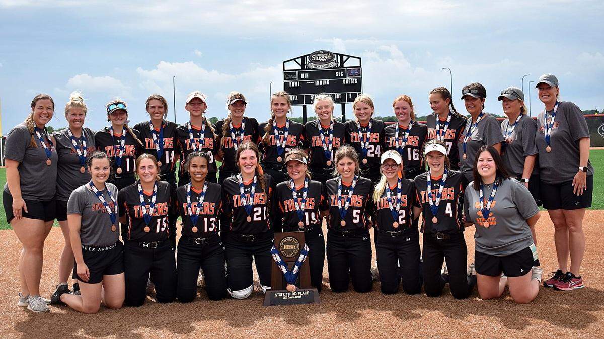 Edwardsville High School’s softball team is the winner of the Belleville News-Democrat Softball Team of the Year high school poll for 2022, as selected by readers of bnd.com. The team is pictured here after capturing third place at the IHSA Class 4A state tournament.