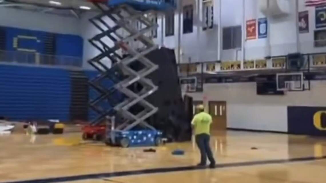 Repairs to O’Fallon High School gym begin after scoreboard crashes to floor