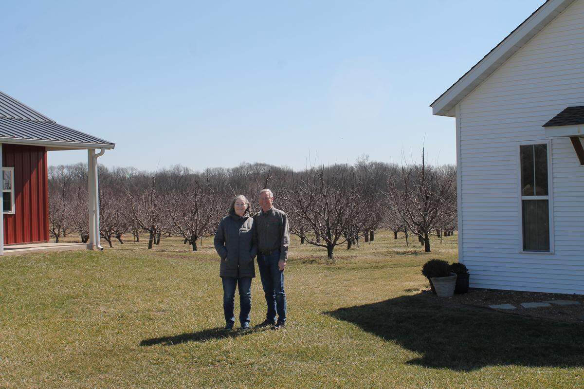 Steve and Lugene Miller own Liberty Apple Orchard in Edwardsville. A federal Local Food Purchase Assistance Cooperative Agreement Program grant allowed them to hire more employees to help pick and hand-sort apples at their small operation.