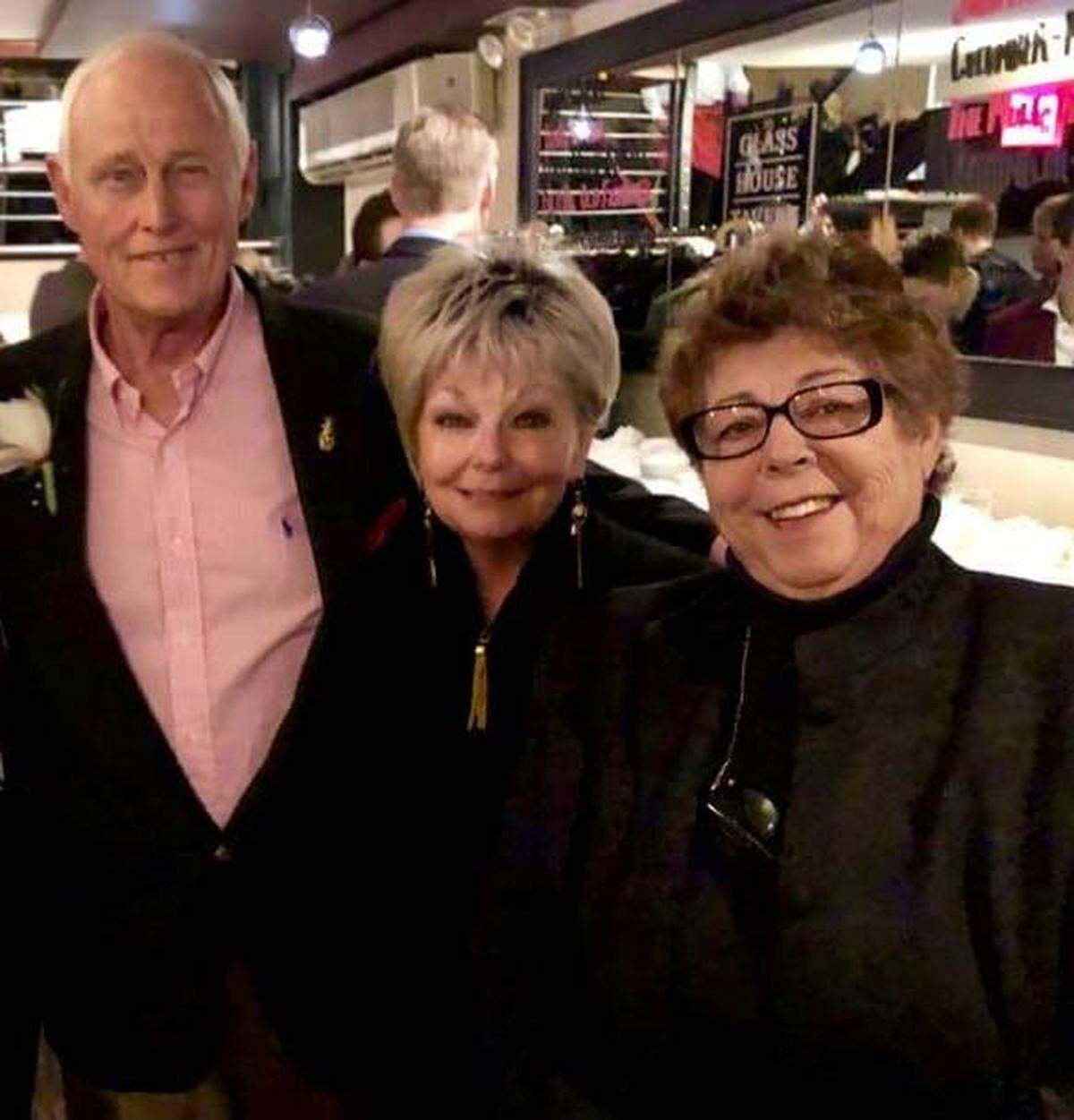 Producers Bob and Patty Gregory and Carol A. Bartle of Belleville, aka “Three Belles and a Bob,” at opening night premiere of “The Prom” on Broadway.