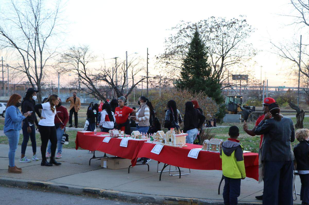 East St. Louis hosted its first tree lighting ceremony Friday evening