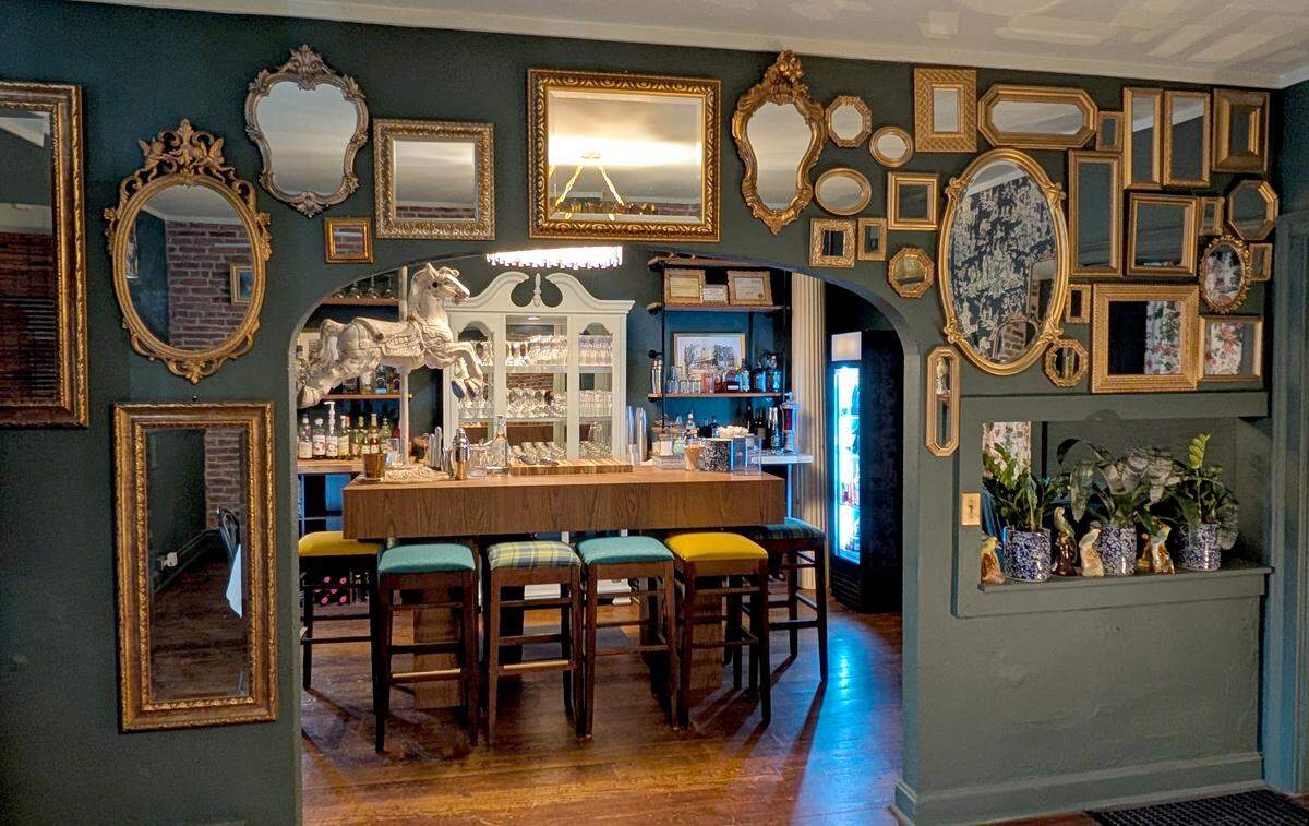 The mirrored wall at Bungalow in Belleville