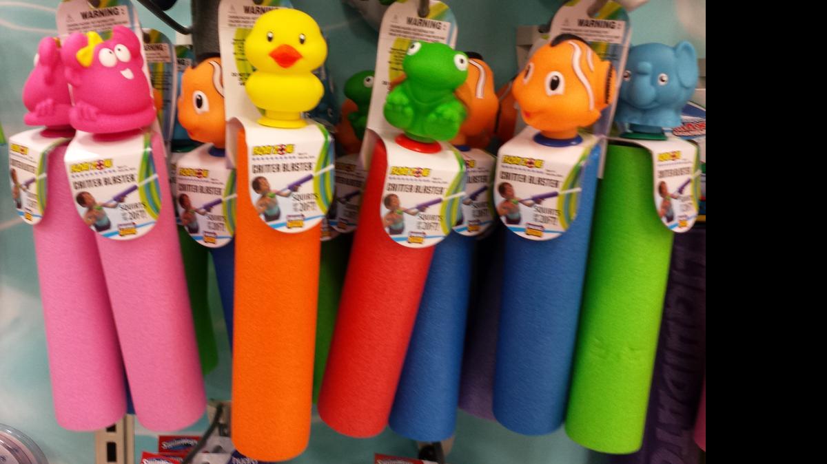 
These smaller Critter Blasters from Target are made for little hands.

