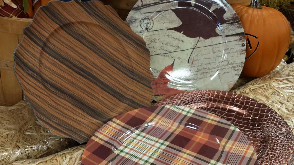 
Fall charger plates from Michaels in Shiloh.
