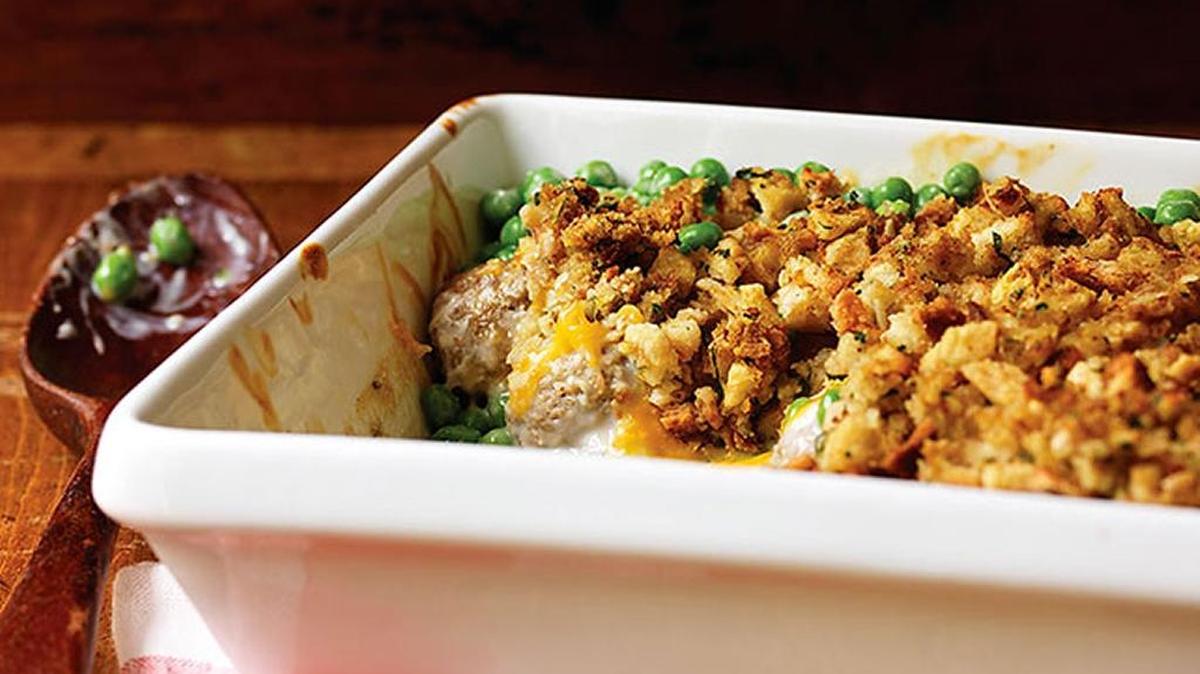 Layered Meatball Bake