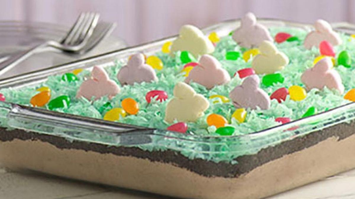 Easter Egg Hunt Layered Pudding Dessert