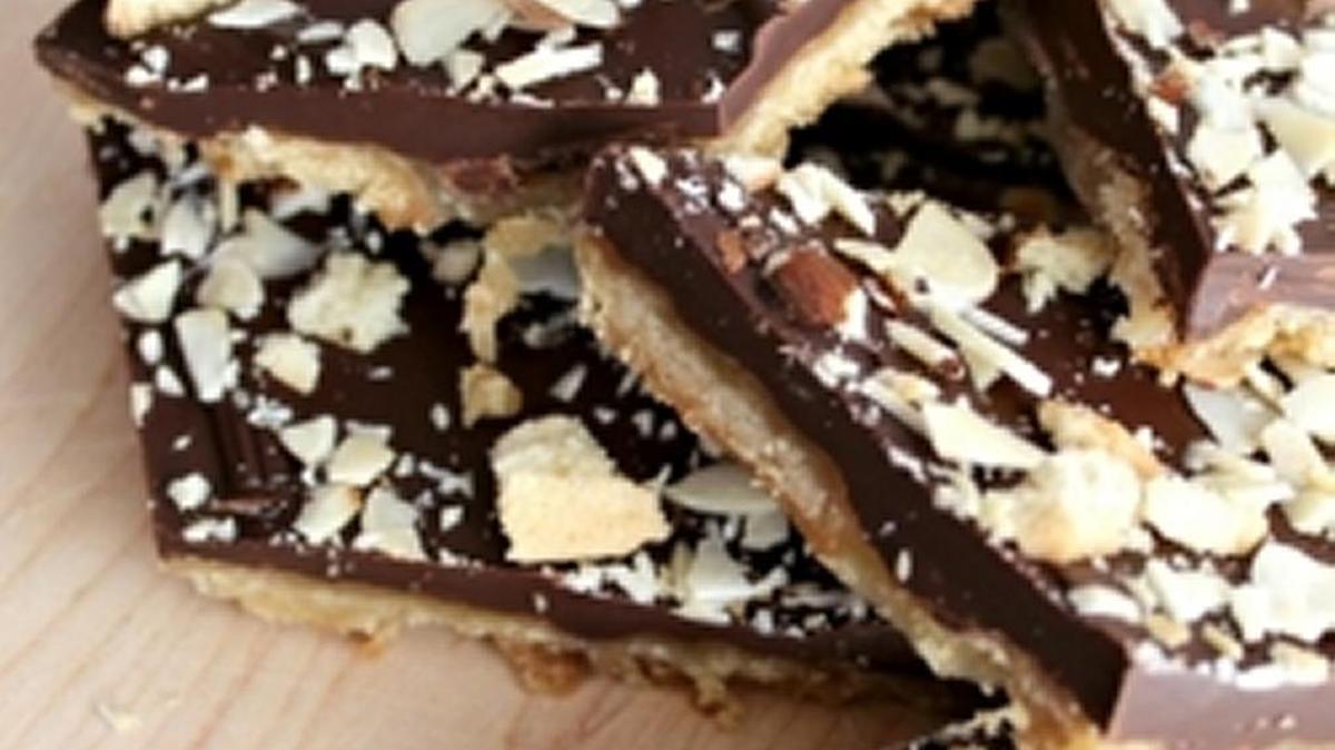 Toffee & Chocolate Bark with Toasted Almonds