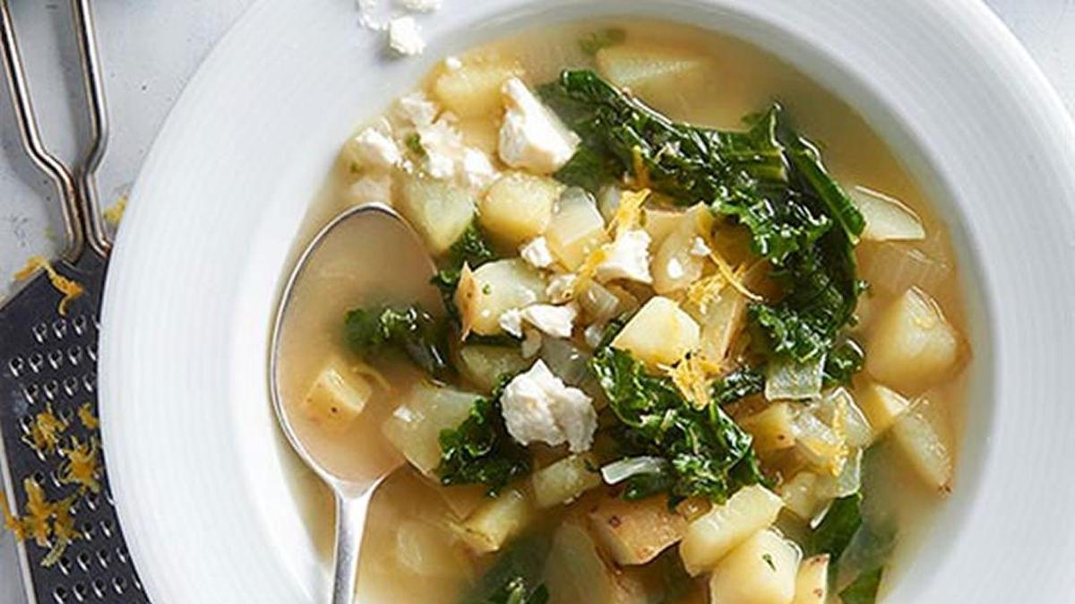 
Lemon Potato Soup with Feta
