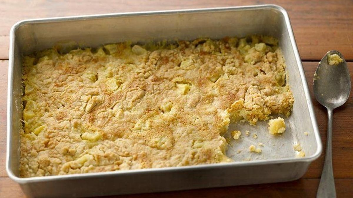 
It won’t rise as high as a regular cake, but the taste and ease in creating Apple Dump Cake will make up for that.
