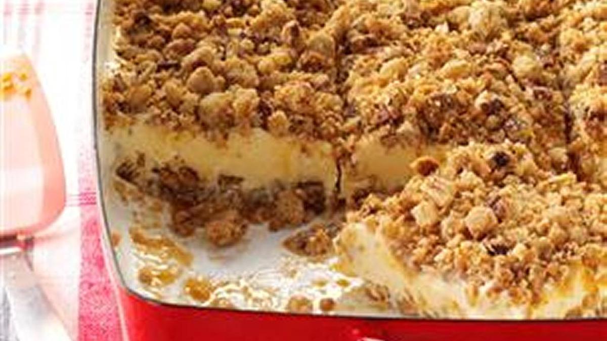 Caramel Pecan Ice Cream Dessert