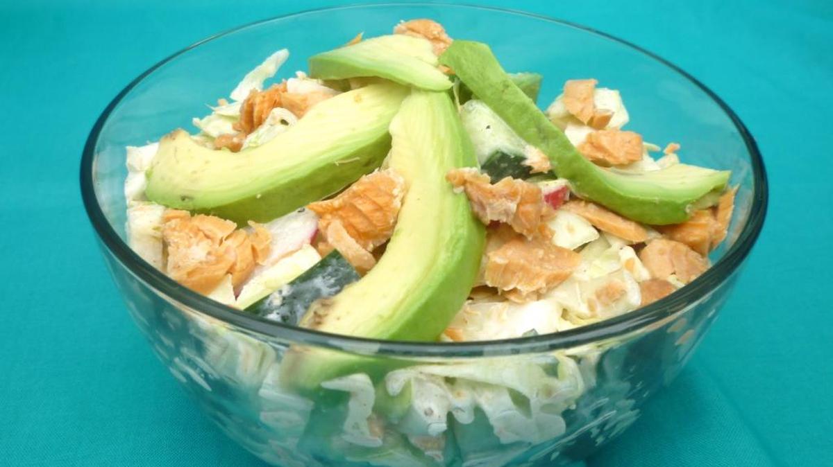 Try canned salmon and coleslaw together.