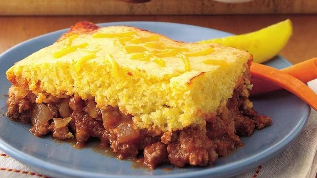 Cornbread Topped Sloppy Joe Casserole