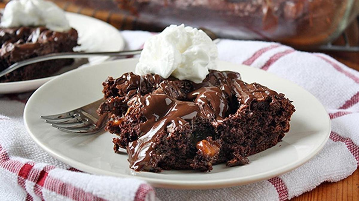 A chocolate dump cake with some seriously sweet extras.