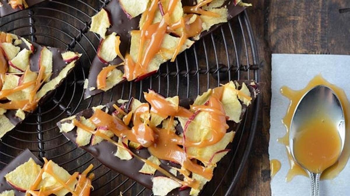 Caramel Apple Chocolate Bark
