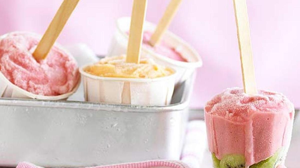 Sherbet Fruit Pops are easy to make.