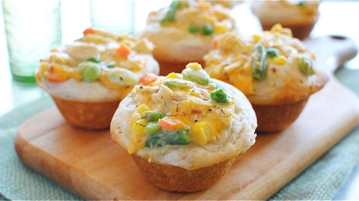 Chicken Pot Pie Cupcakes