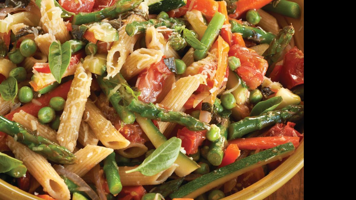 
Fill Pasta Primavera with all of summer’s great vegetables.
