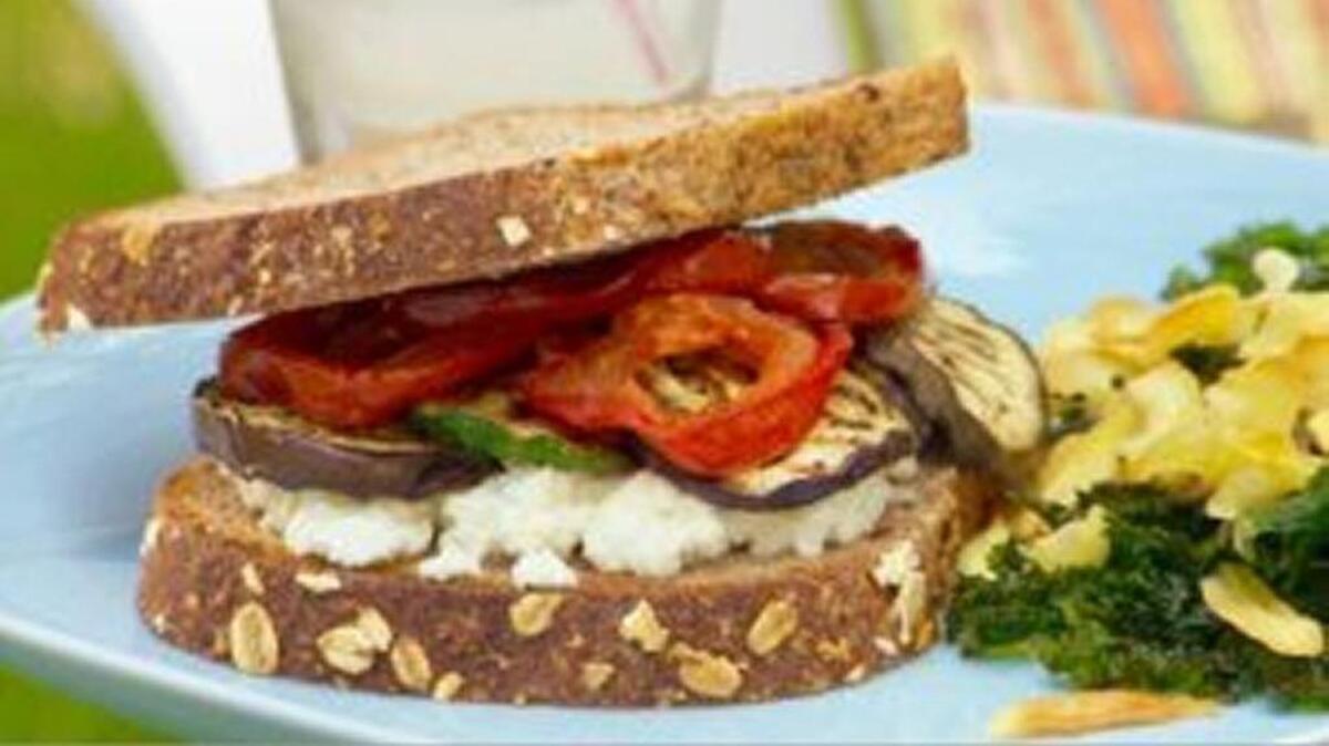 Sara Moulton’s Roasted Vegetable and Ricotta Sandwiches