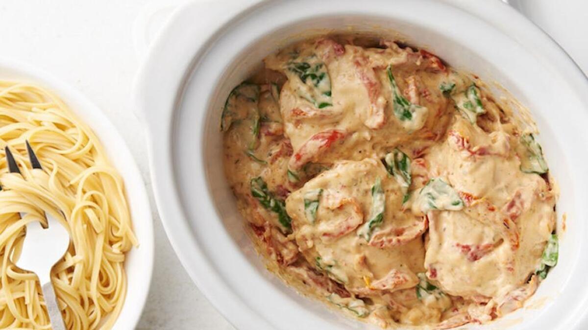 Slow-Cooker Creamy Tuscan Chicken