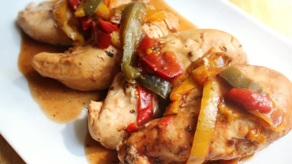 Philly Chicken includes a little more work: slice up red and green peppers before freezing.