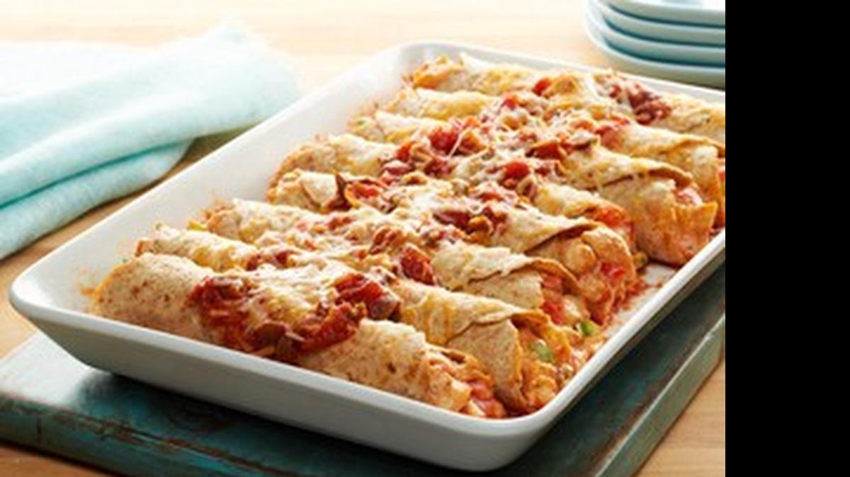 
While not exactly low-fat, Fiesta Chicken Enchiladas are a bit leaner.
